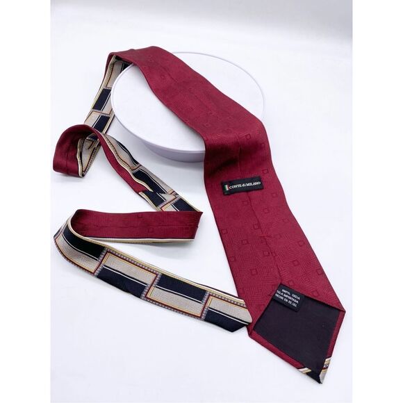 ConteDiMilano 100% silk tie - Picture 4 of 5